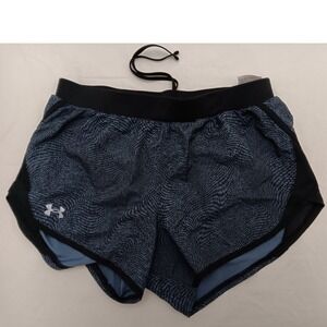 Under Armour HeatGear Women's Running Shorts Blue Pattern Size Small